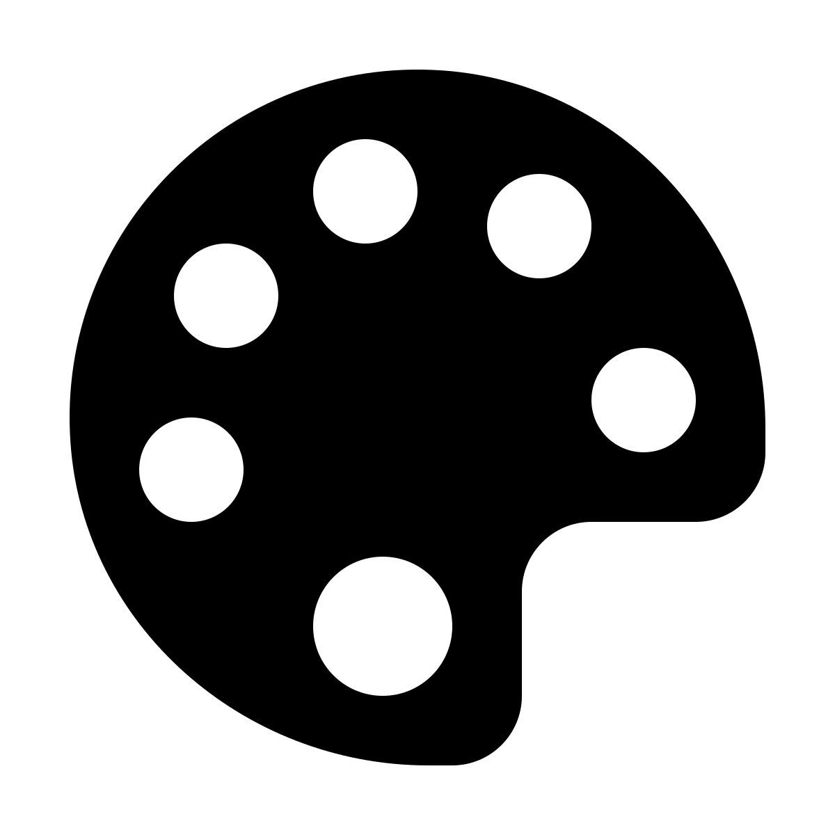 material filled style paint palette icon