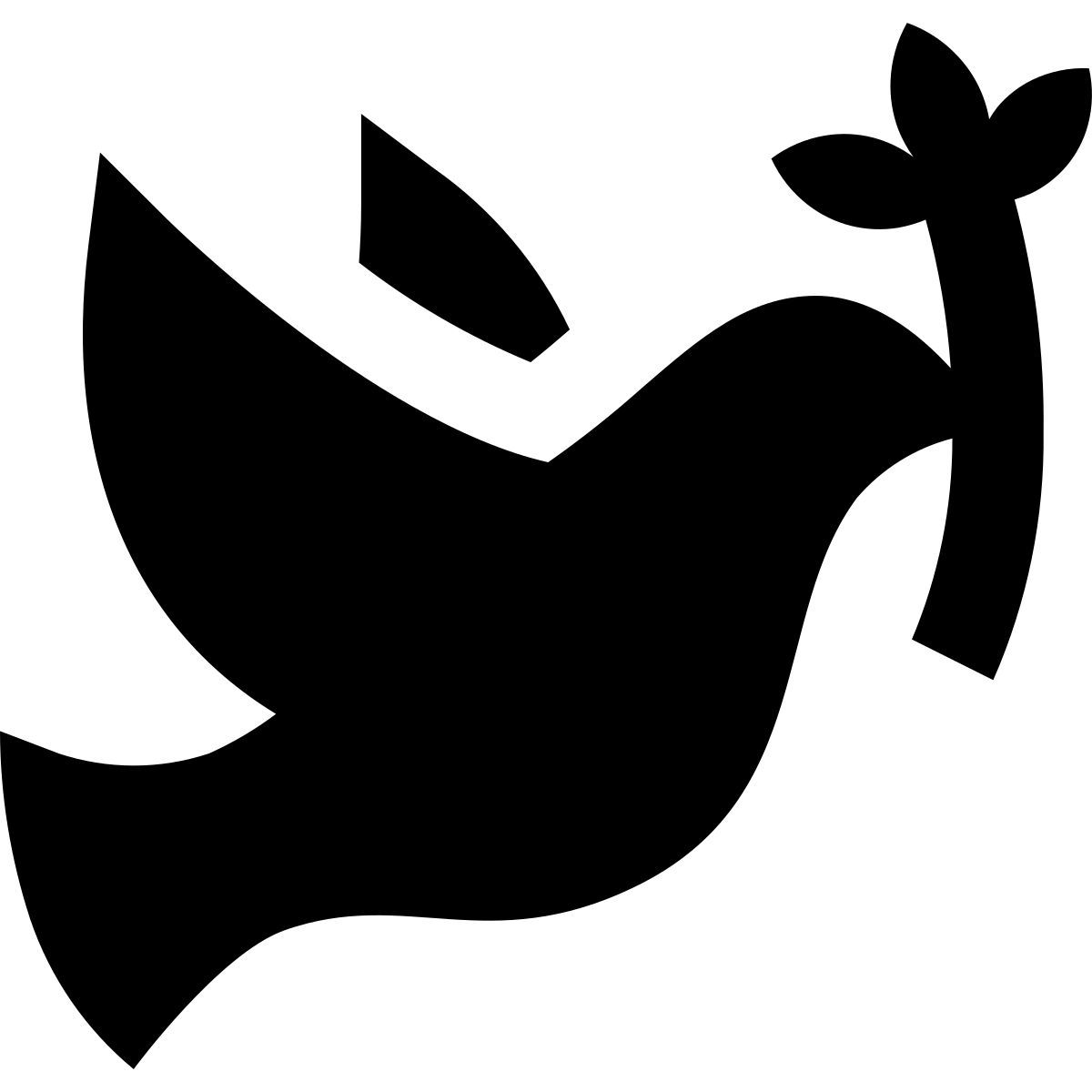 material filled style peace pigeon icon