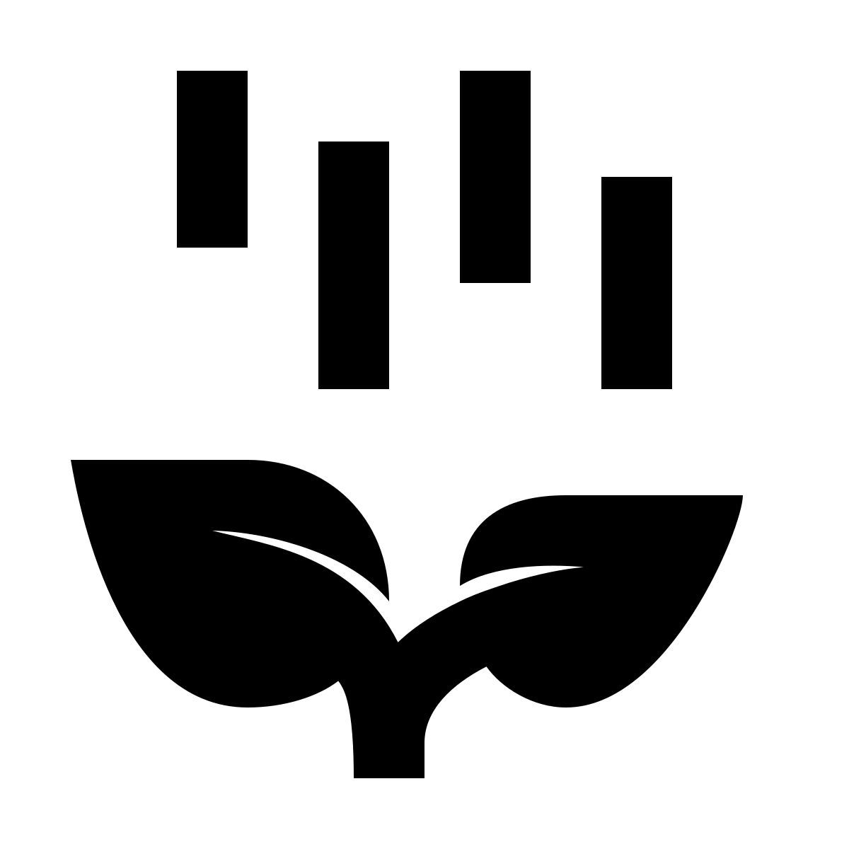 material filled style plante sous la pluie icon