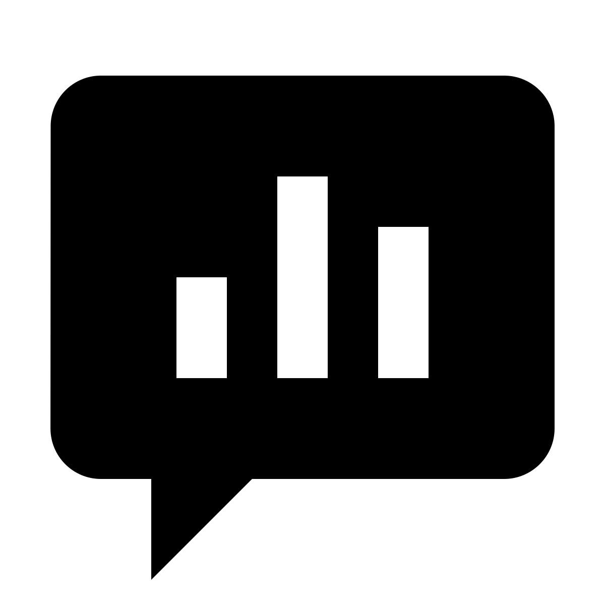 material filled style discussione con sondaggio icon