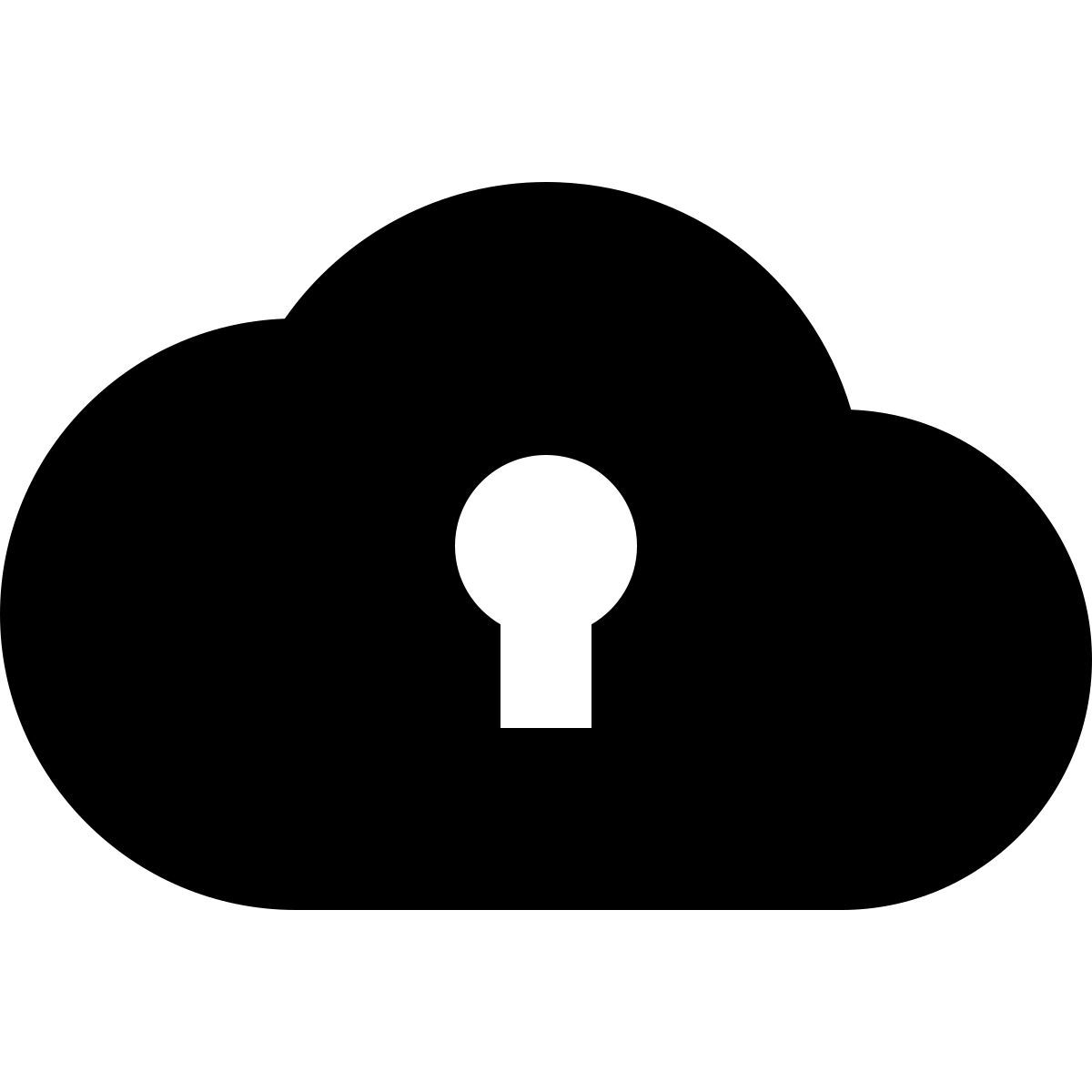 material filled style secure cloud icon