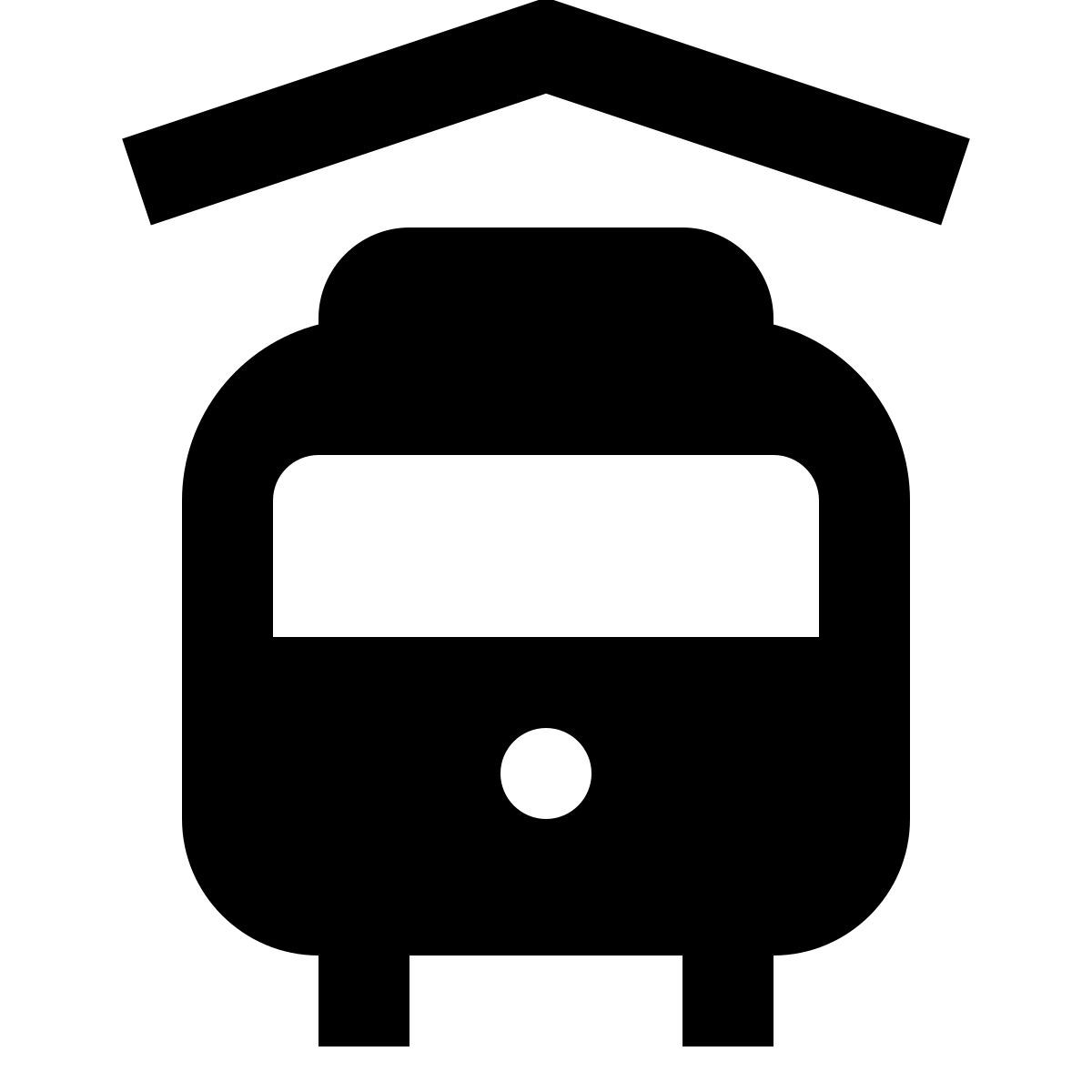 material filled style estación de tren icon