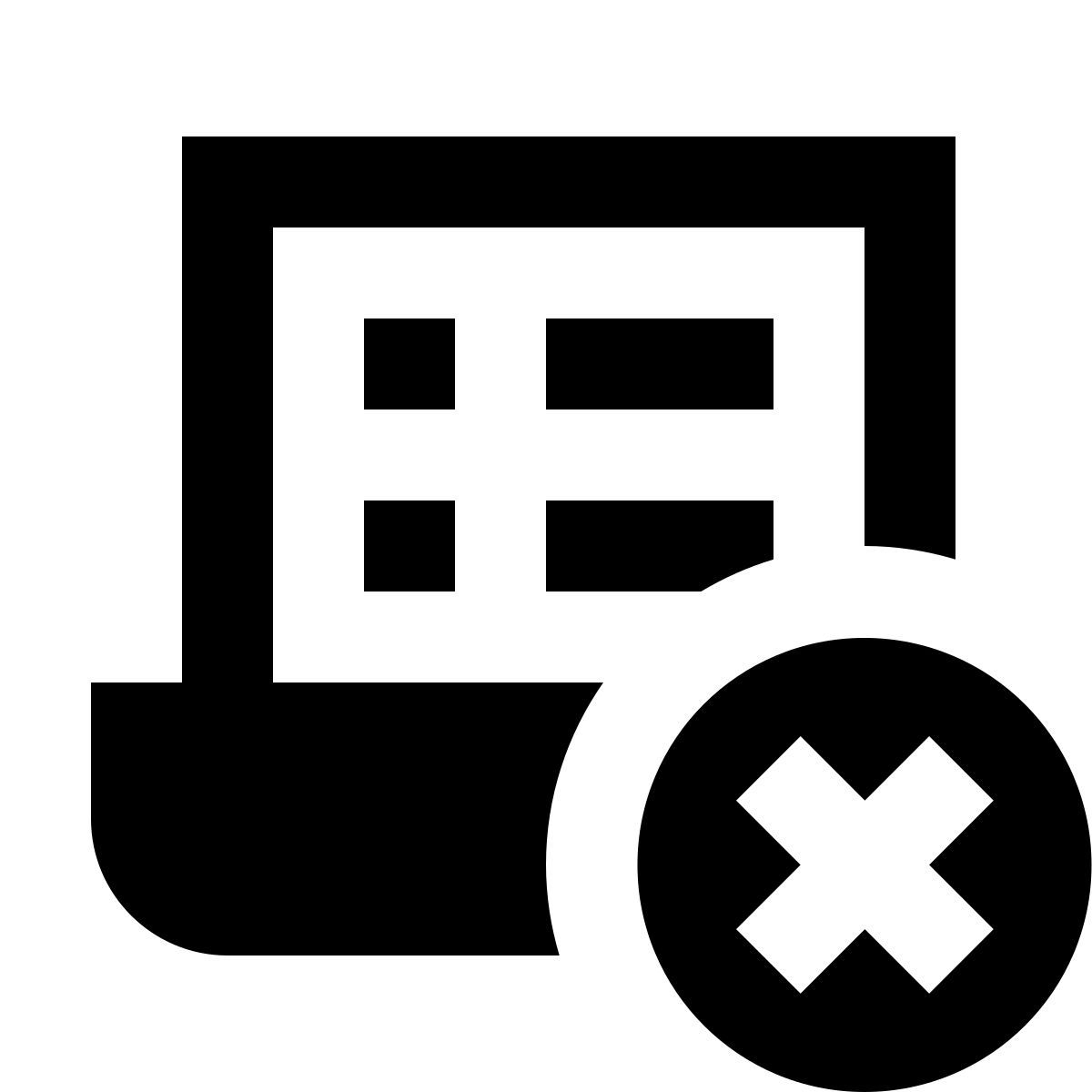 material filled style reçu refusé icon