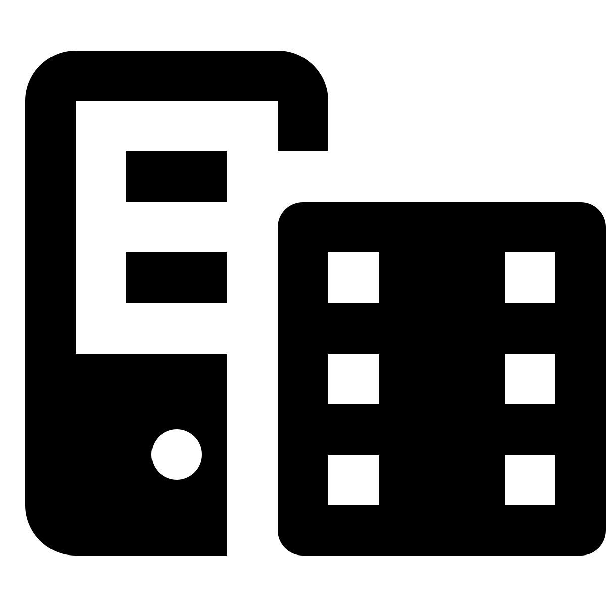 material filled style server video icon