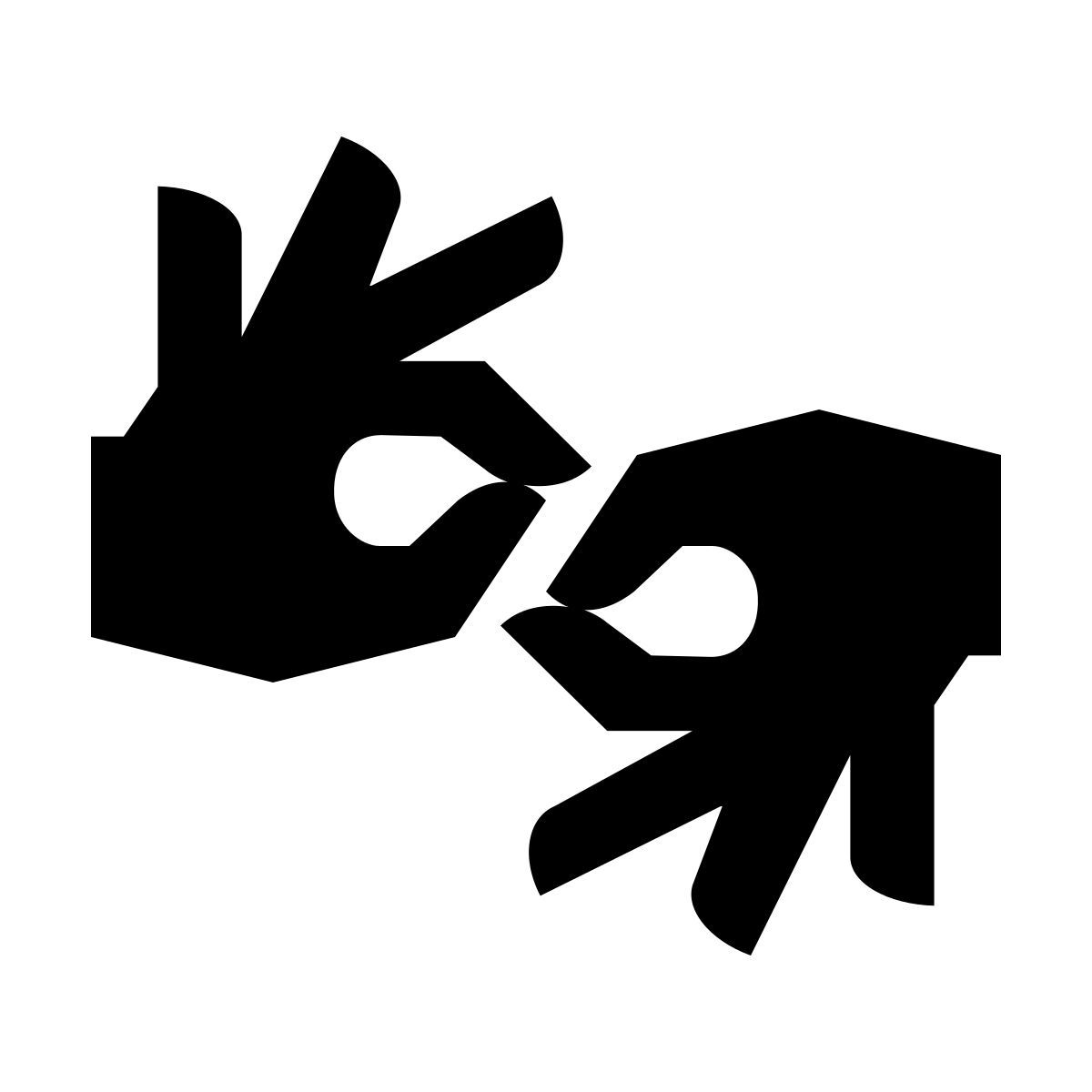 material filled style interpretación de lengua de signos icon