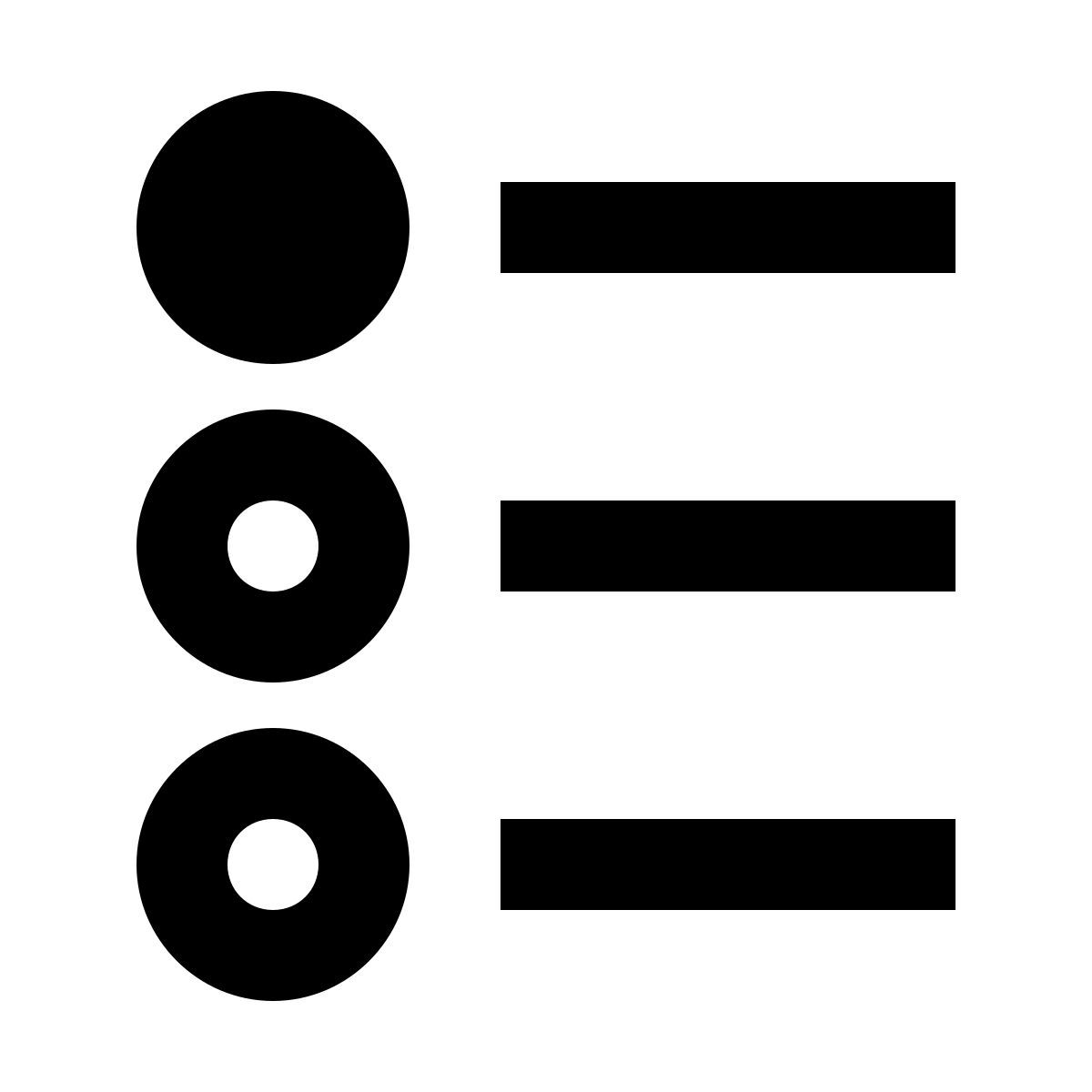 material filled style single choice icon