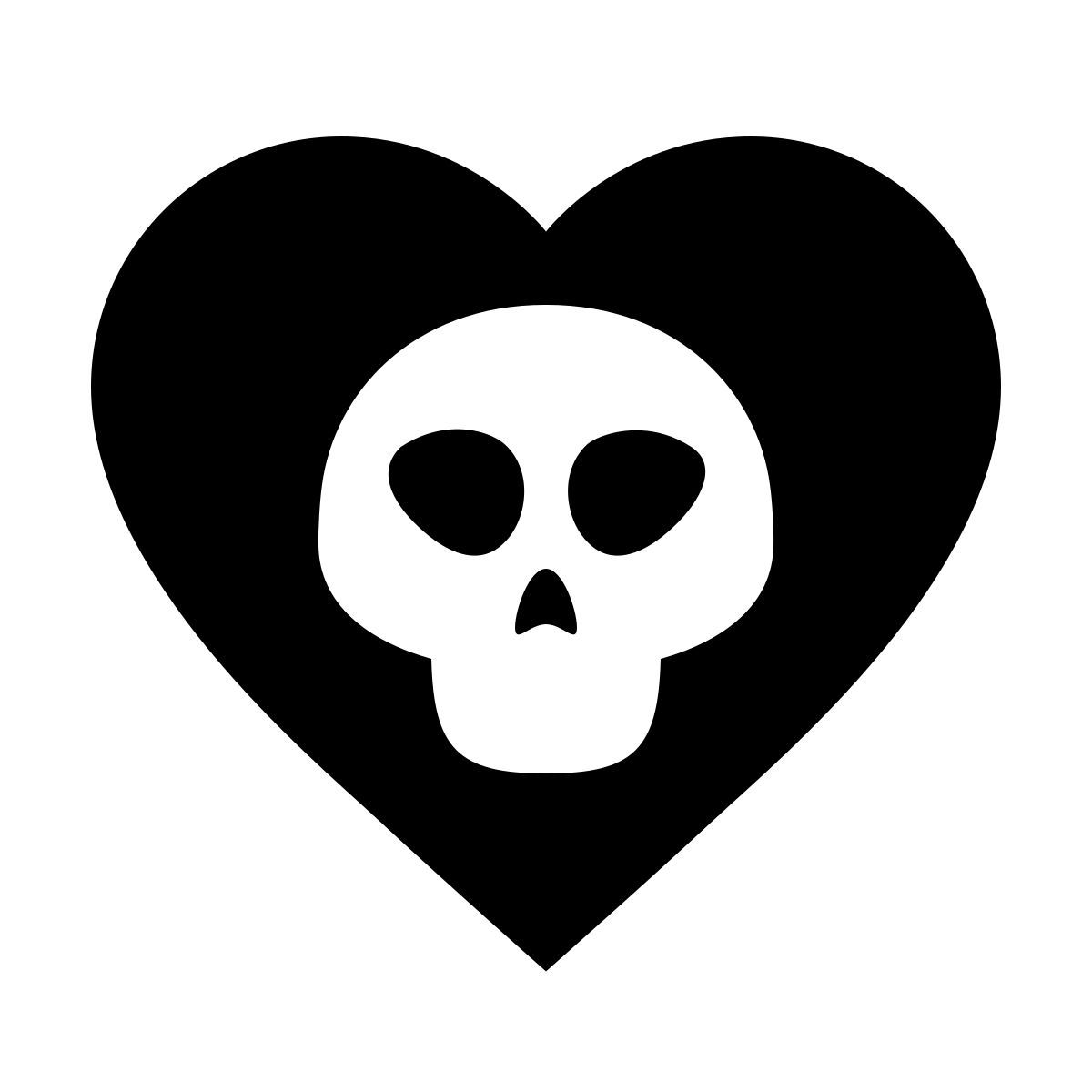 material filled style calavera corazon icon