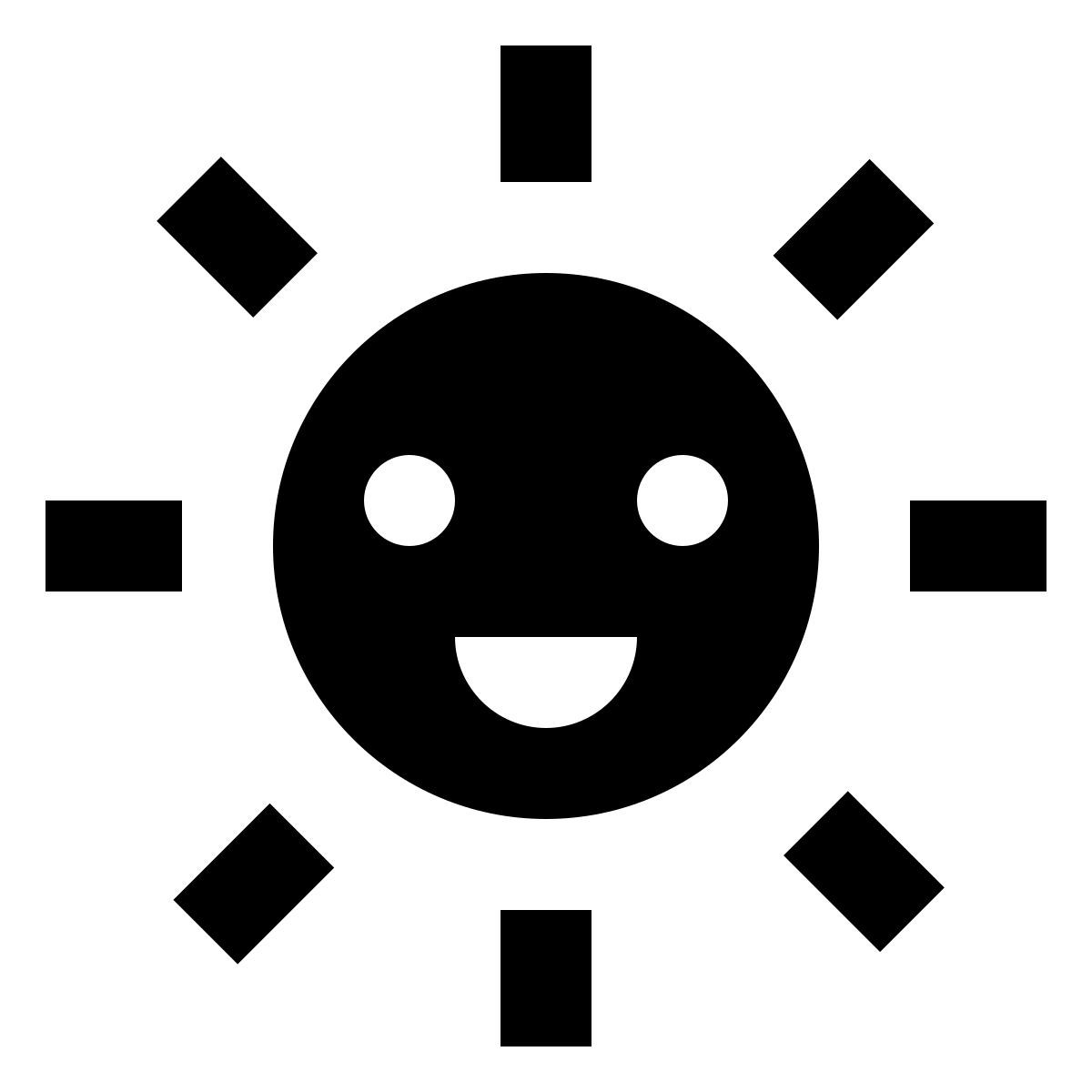 material filled style lächelnde sonne icon