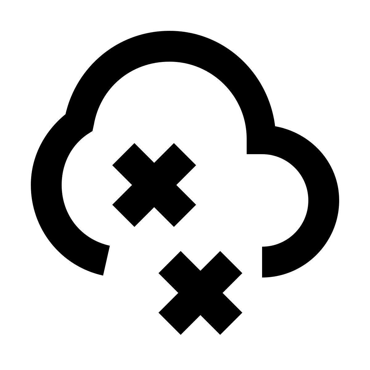 material filled style snow icon