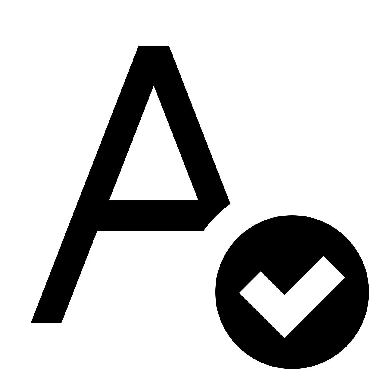 material filled style corrector ortográfico icon