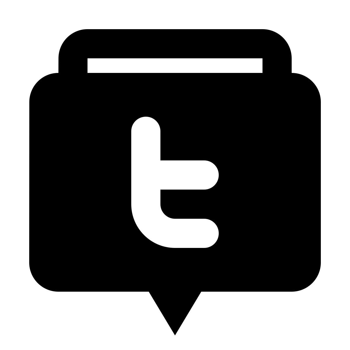 material filled style corrente de tweets icon