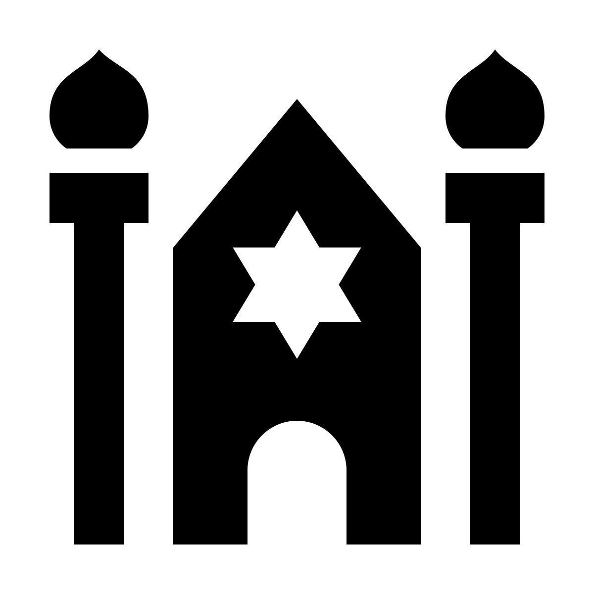 material filled style synagoge icon