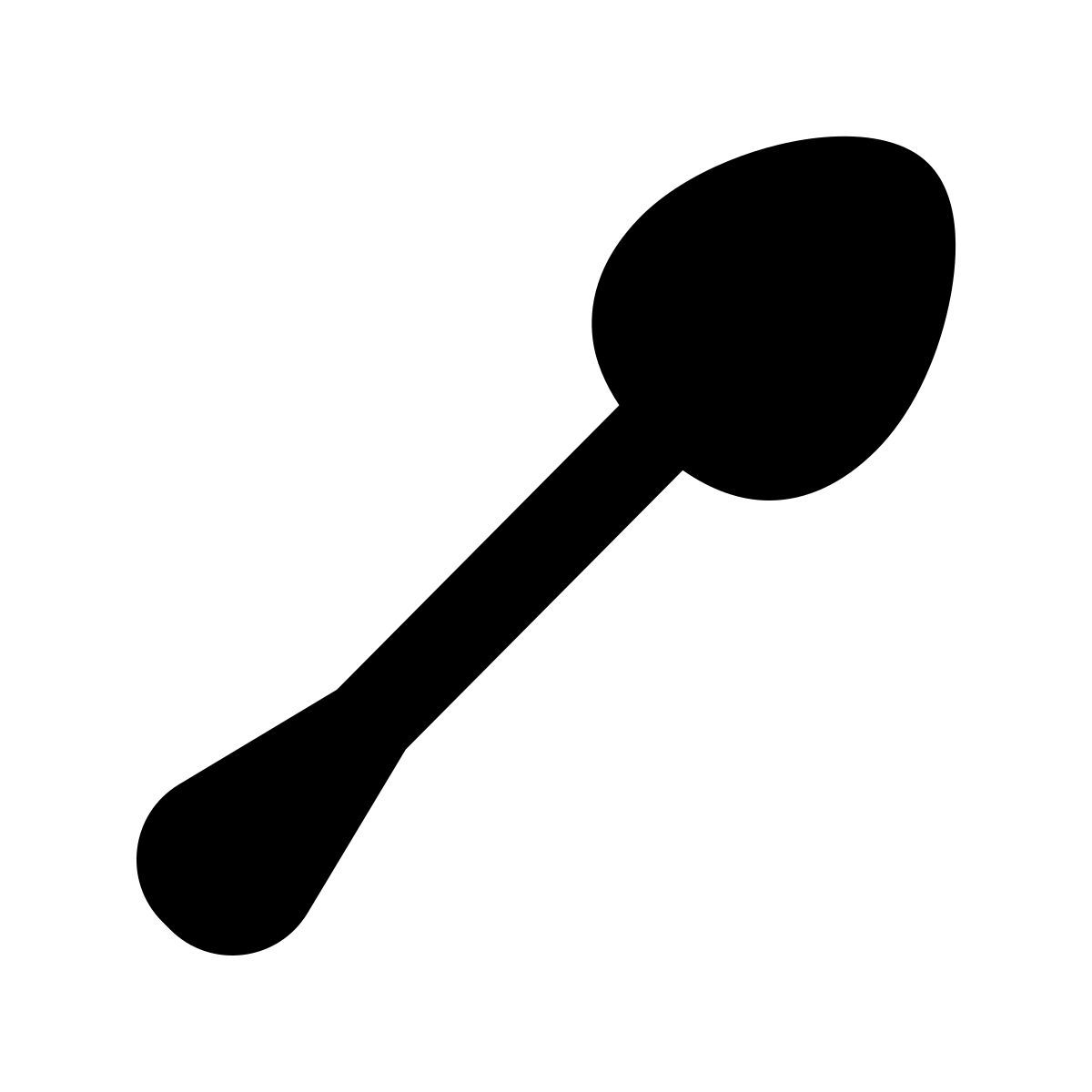 material filled style colher de chá icon