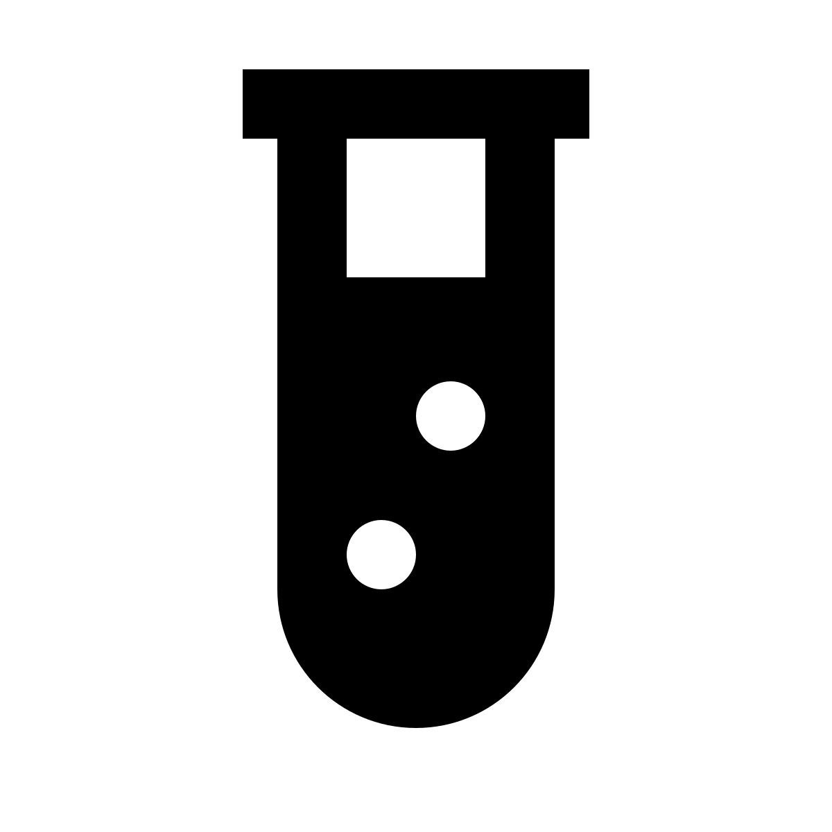 material filled style provetta sottile icon