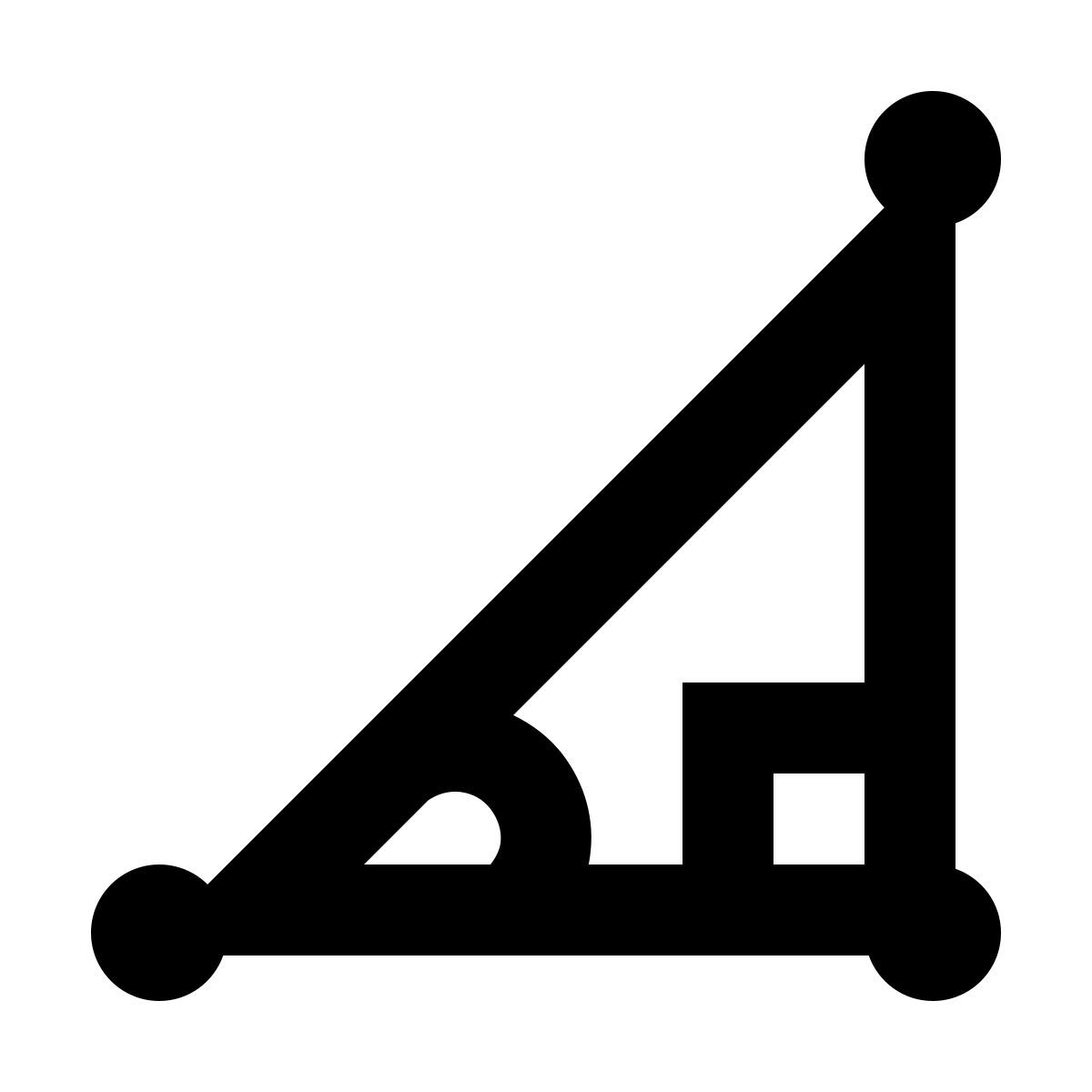 material filled style 삼각법 icon