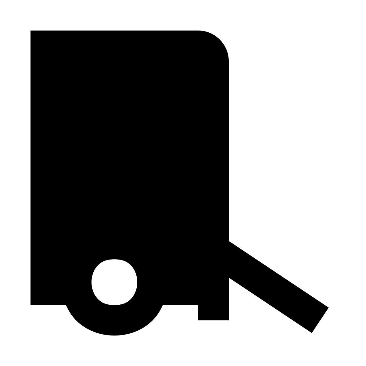 material filled style truck ramp icon