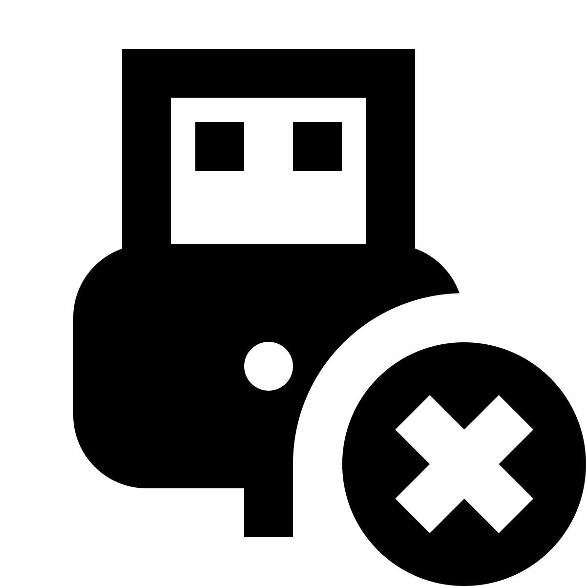 material filled style usb desconectado icon