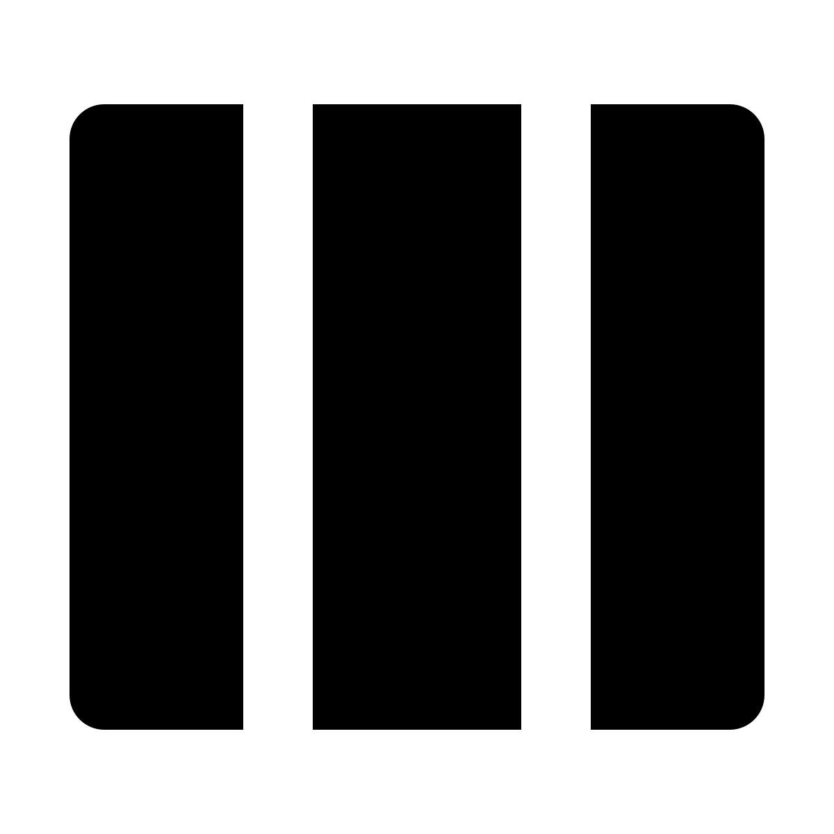 material filled style view column icon