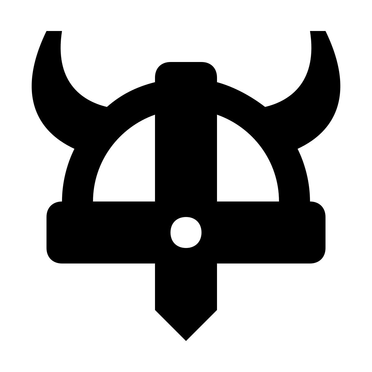 material filled style casco de vikingo icon