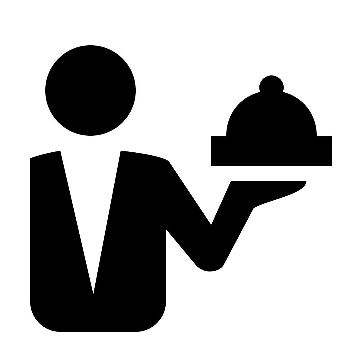 material filled style 웨이터 icon