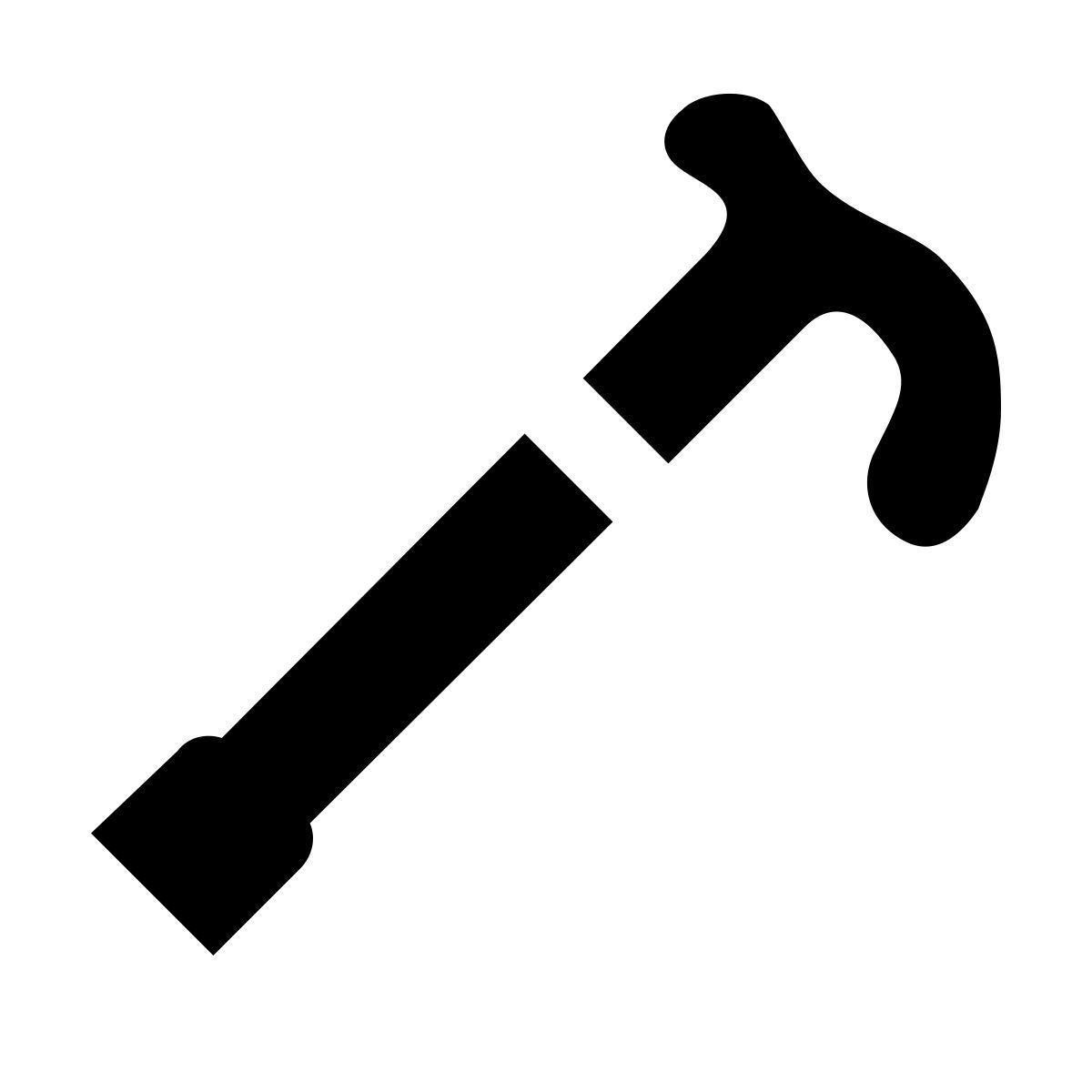 material filled style bastón icon