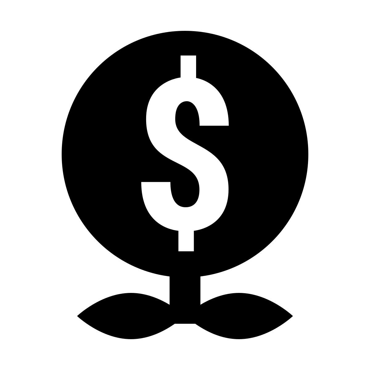 material filled style 약한 금융 성장 icon