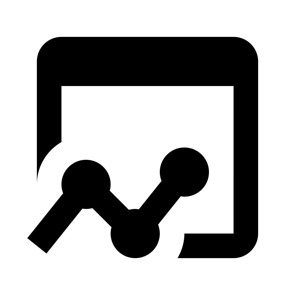 material filled style web analytics icon