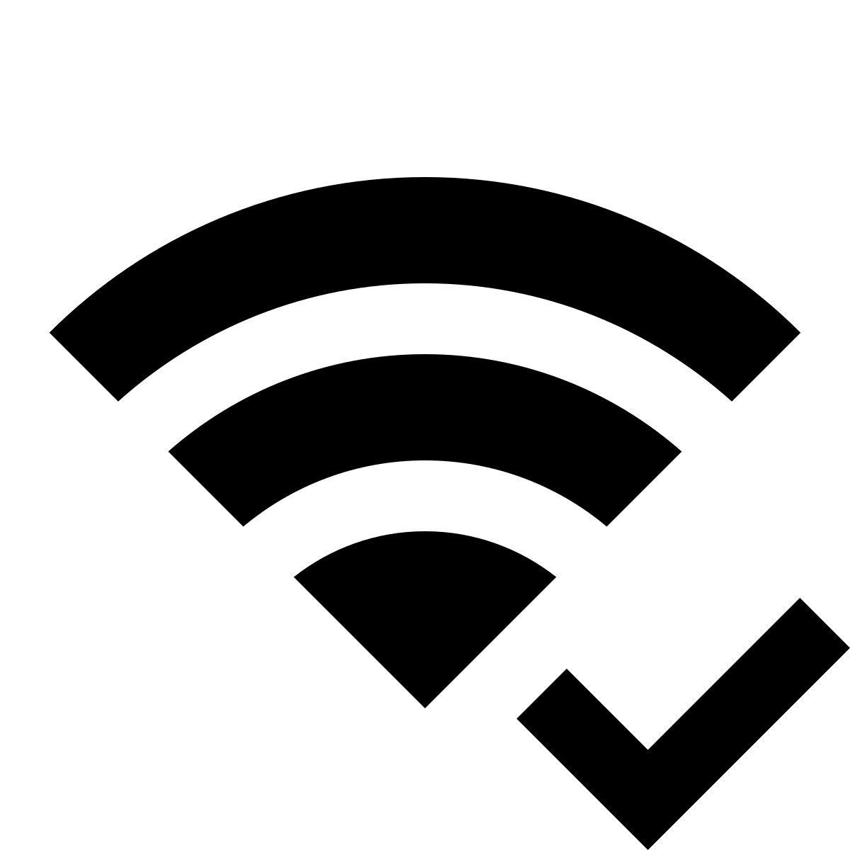 material filled style wi fi connesso icon