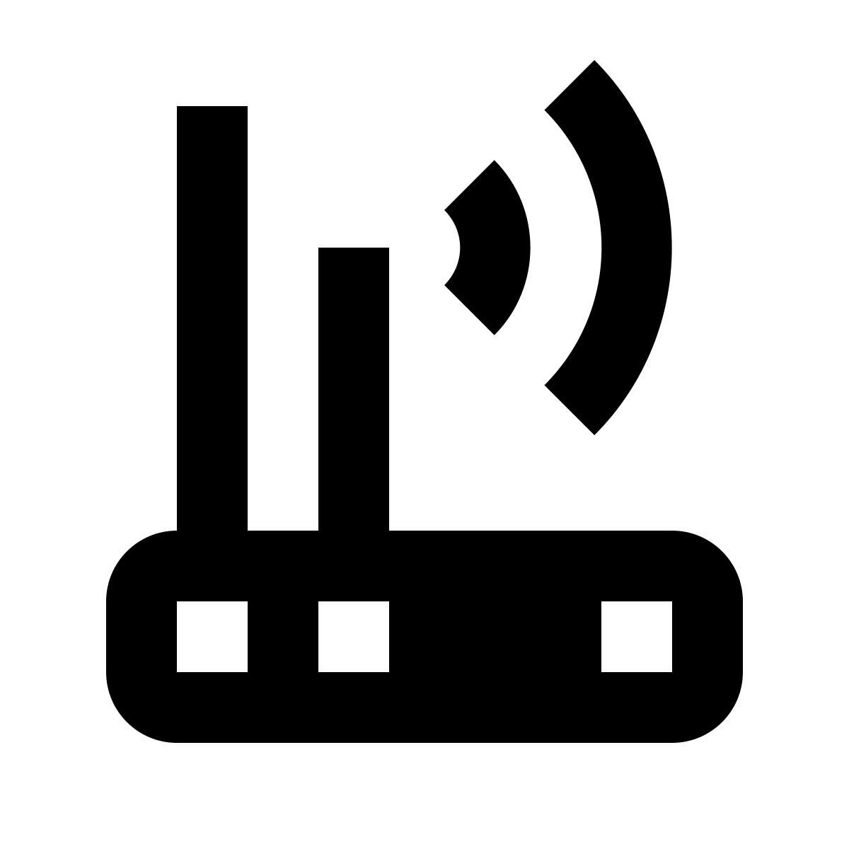 material filled style wi fi router icon