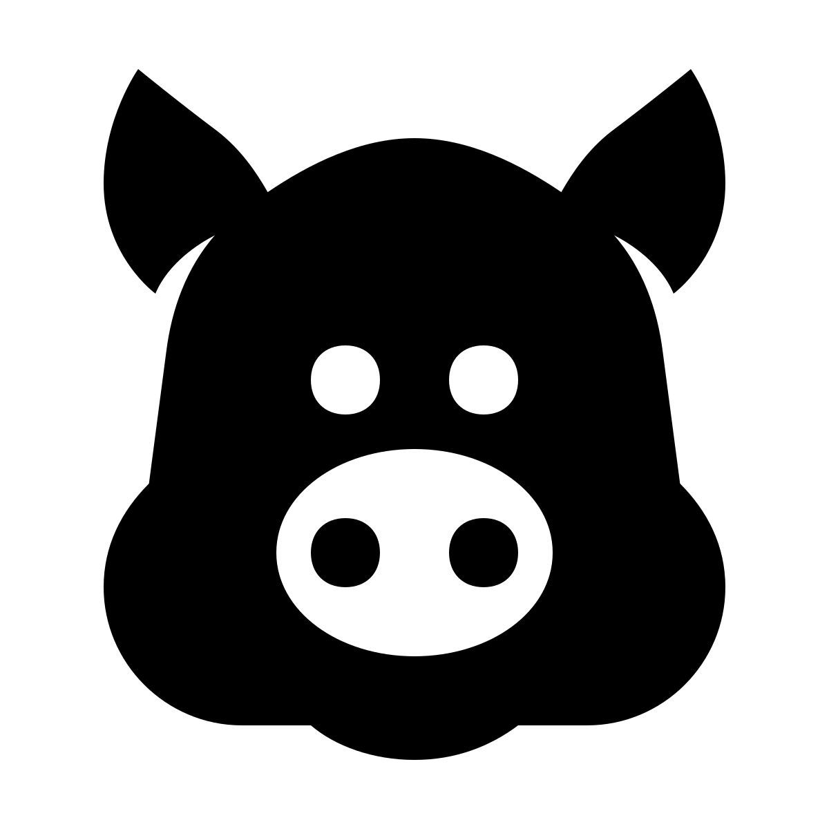 material filled style année du cochon icon