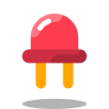 LED Diode icon in Arcade Style