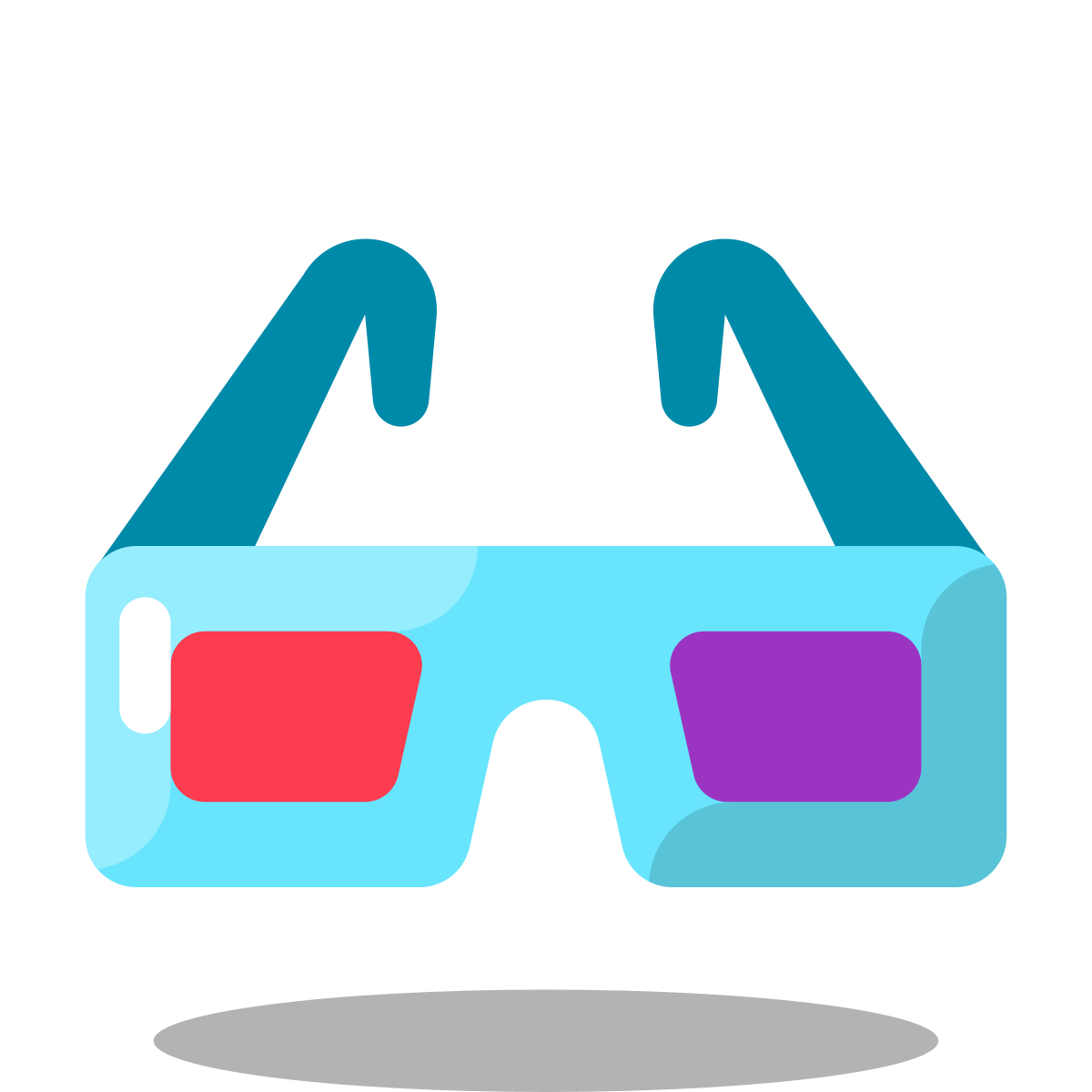 arcade style 3d glasses icon