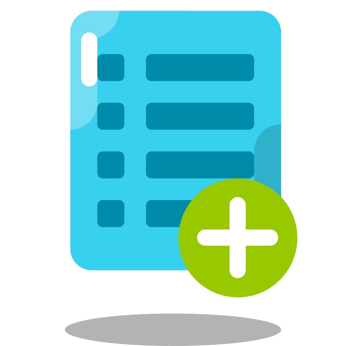 arcade style add list icon