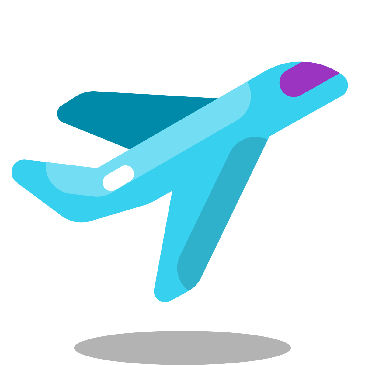 arcade style airplane take off icon
