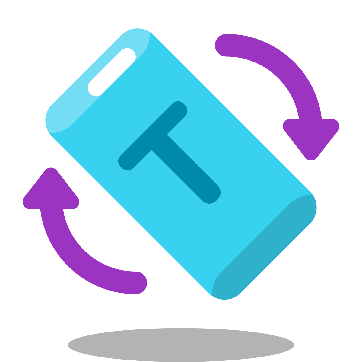arcade style auto rotate based on text icon