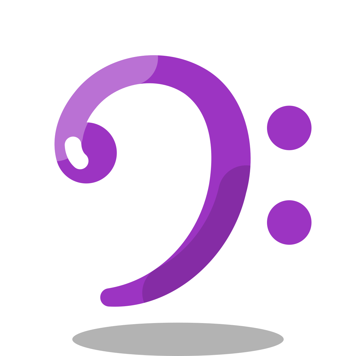 arcade style bass clef icon