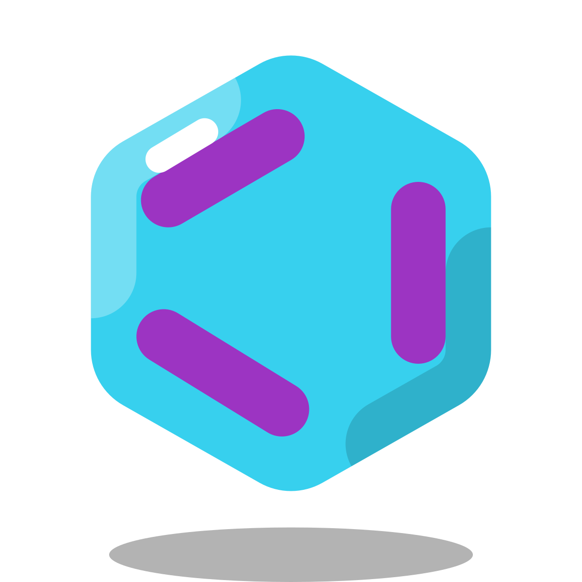 arcade style benzene ring icon