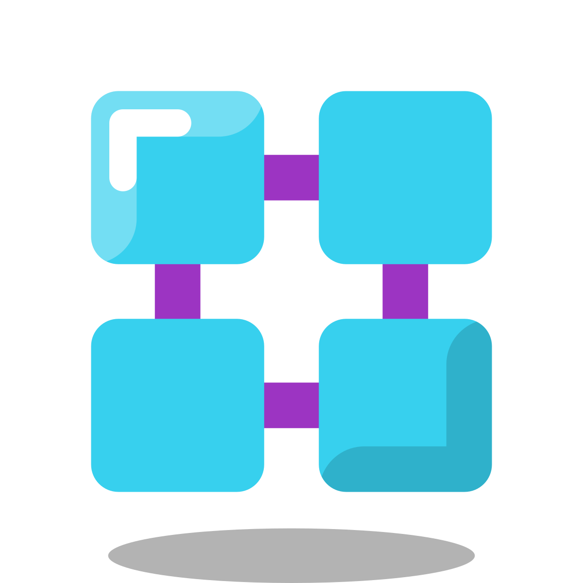 arcade style blockchain technology icon