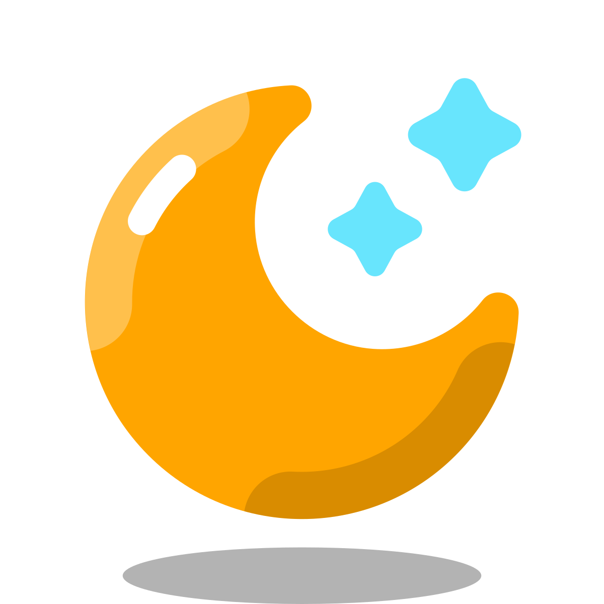 arcade style bright moon icon