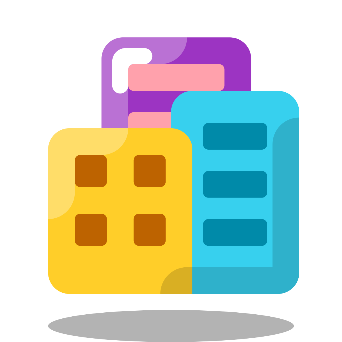 arcade style city buildings icon