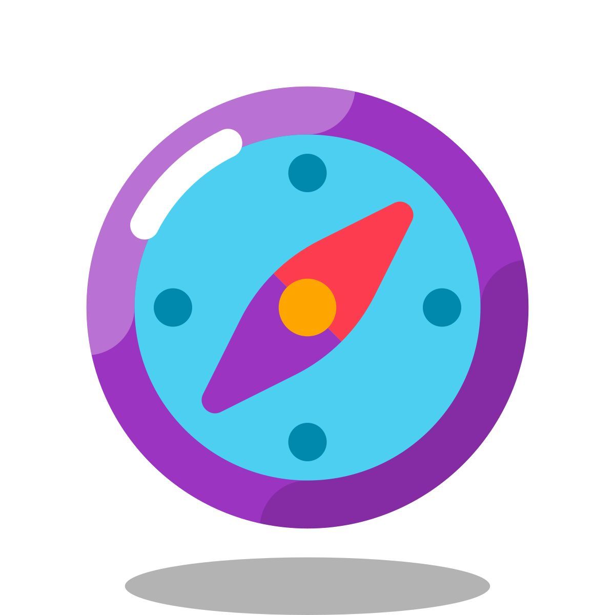 arcade style brújula icon