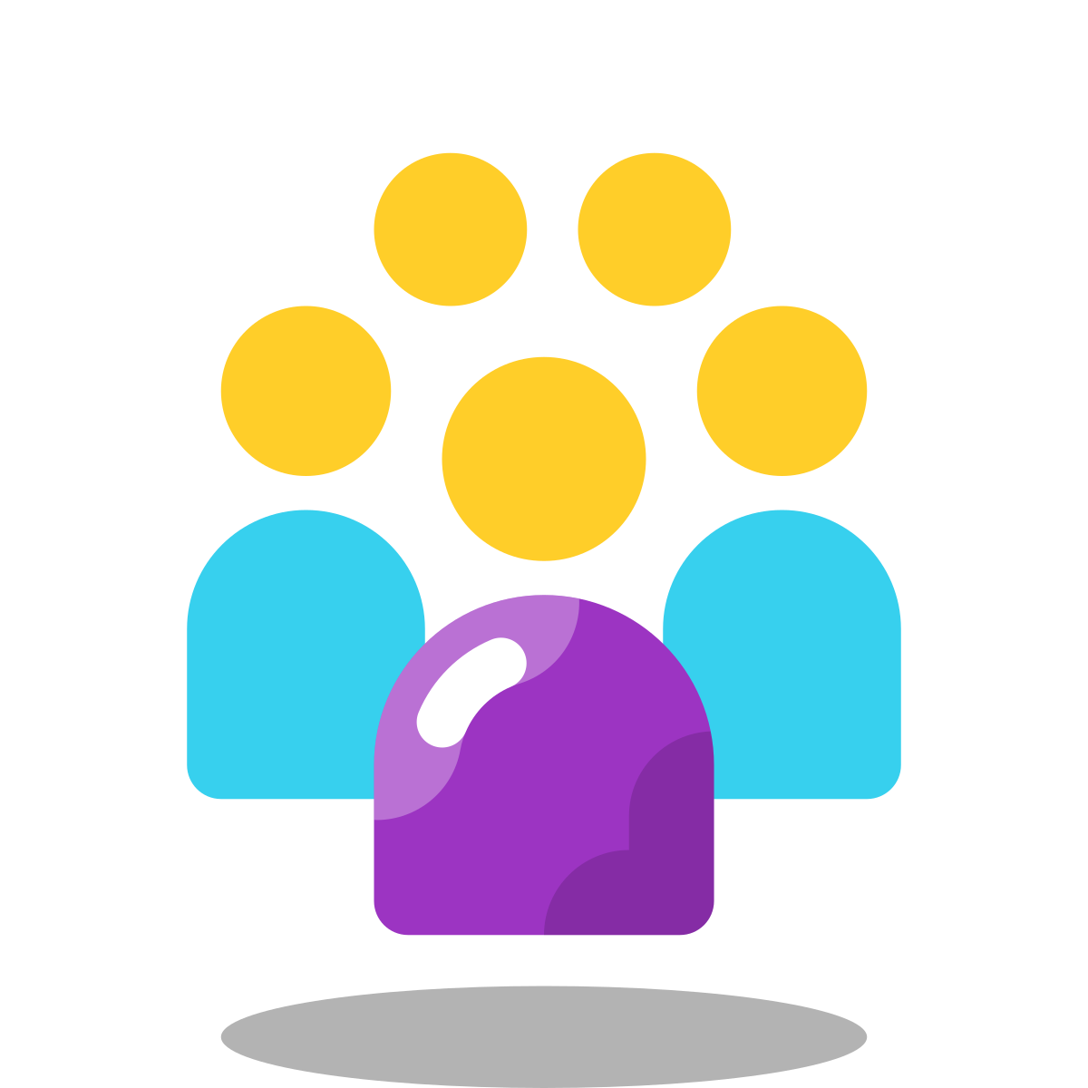 arcade style crowd icon
