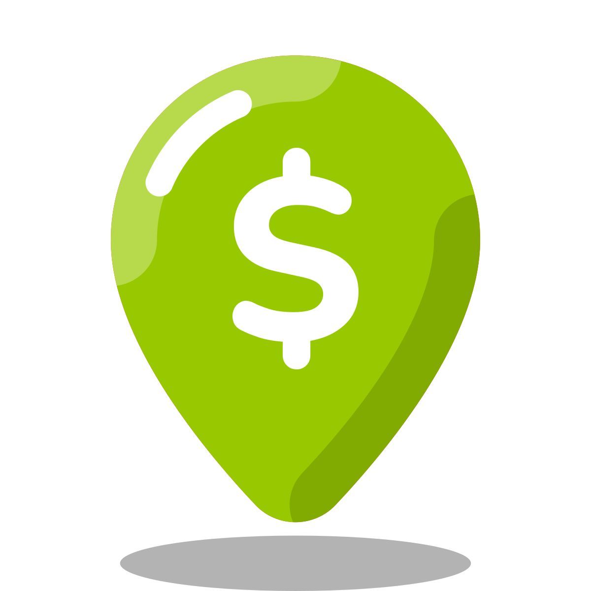 arcade style dollar place marker icon