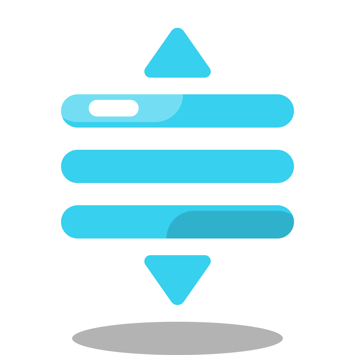 arcade style drag reorder icon