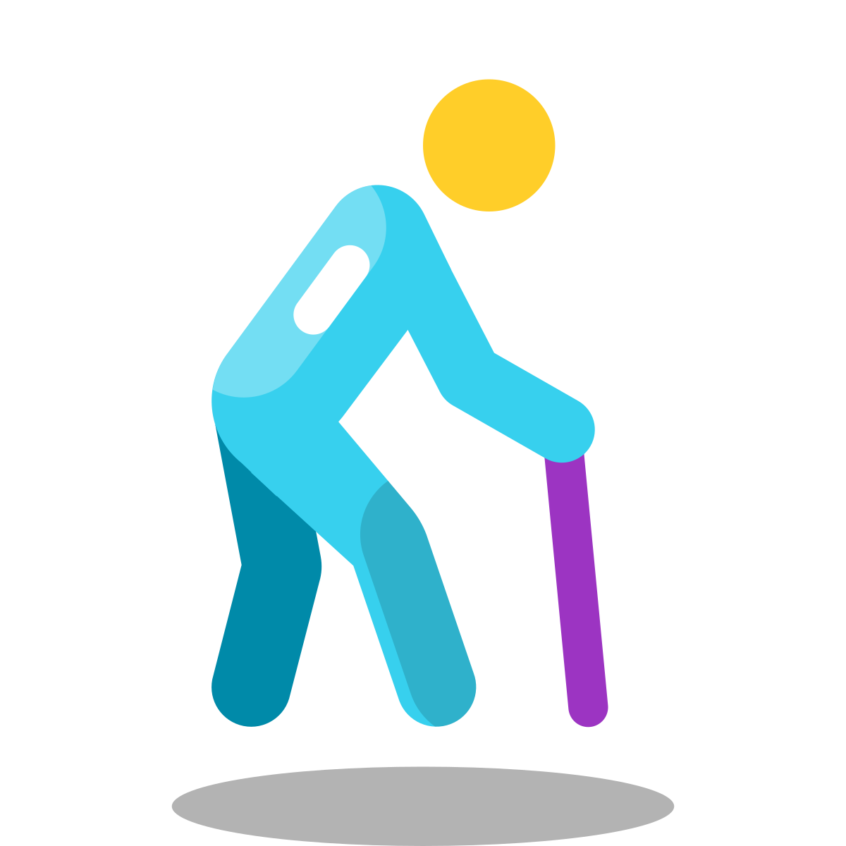 arcade style elderly person icon