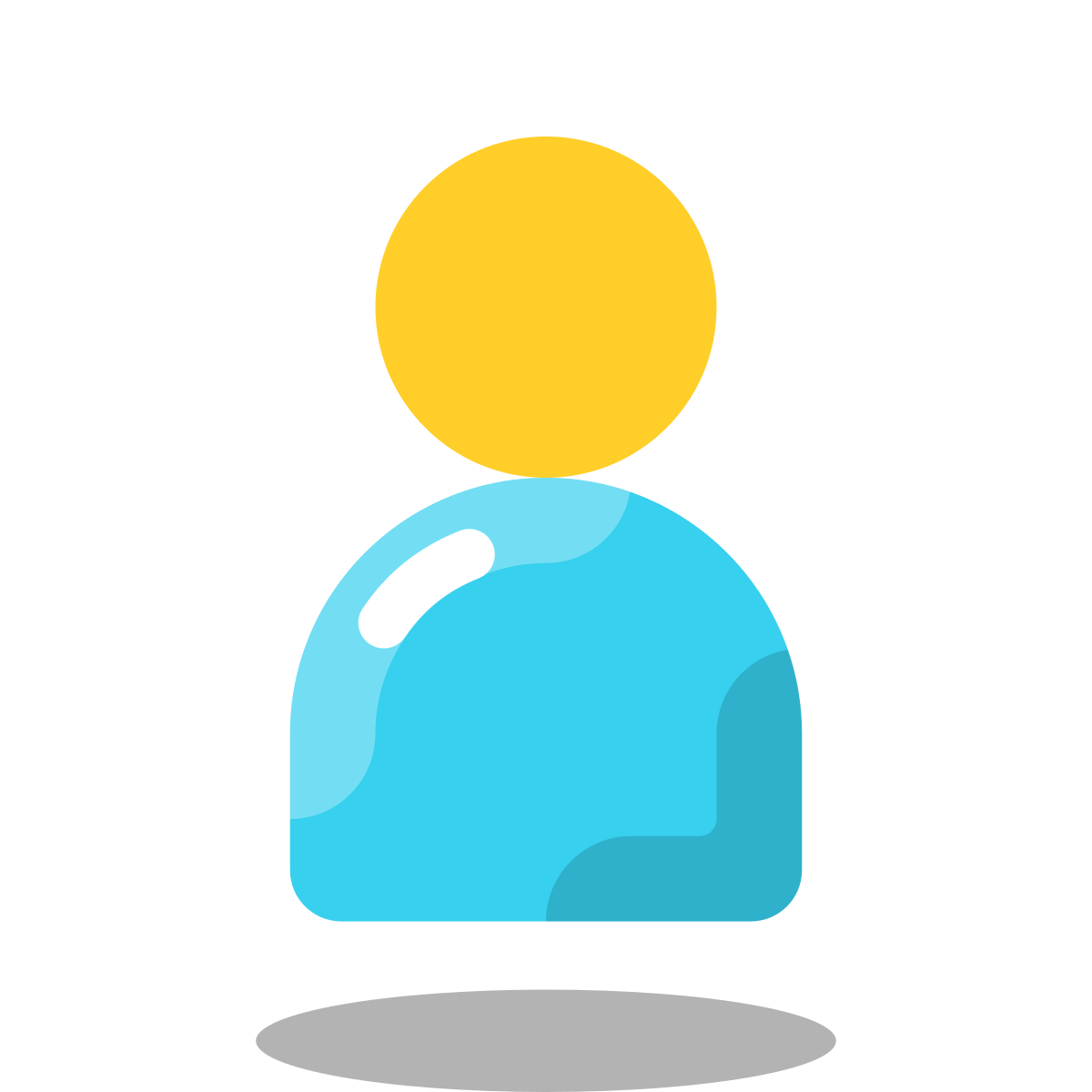 arcade style gender neutral user icon