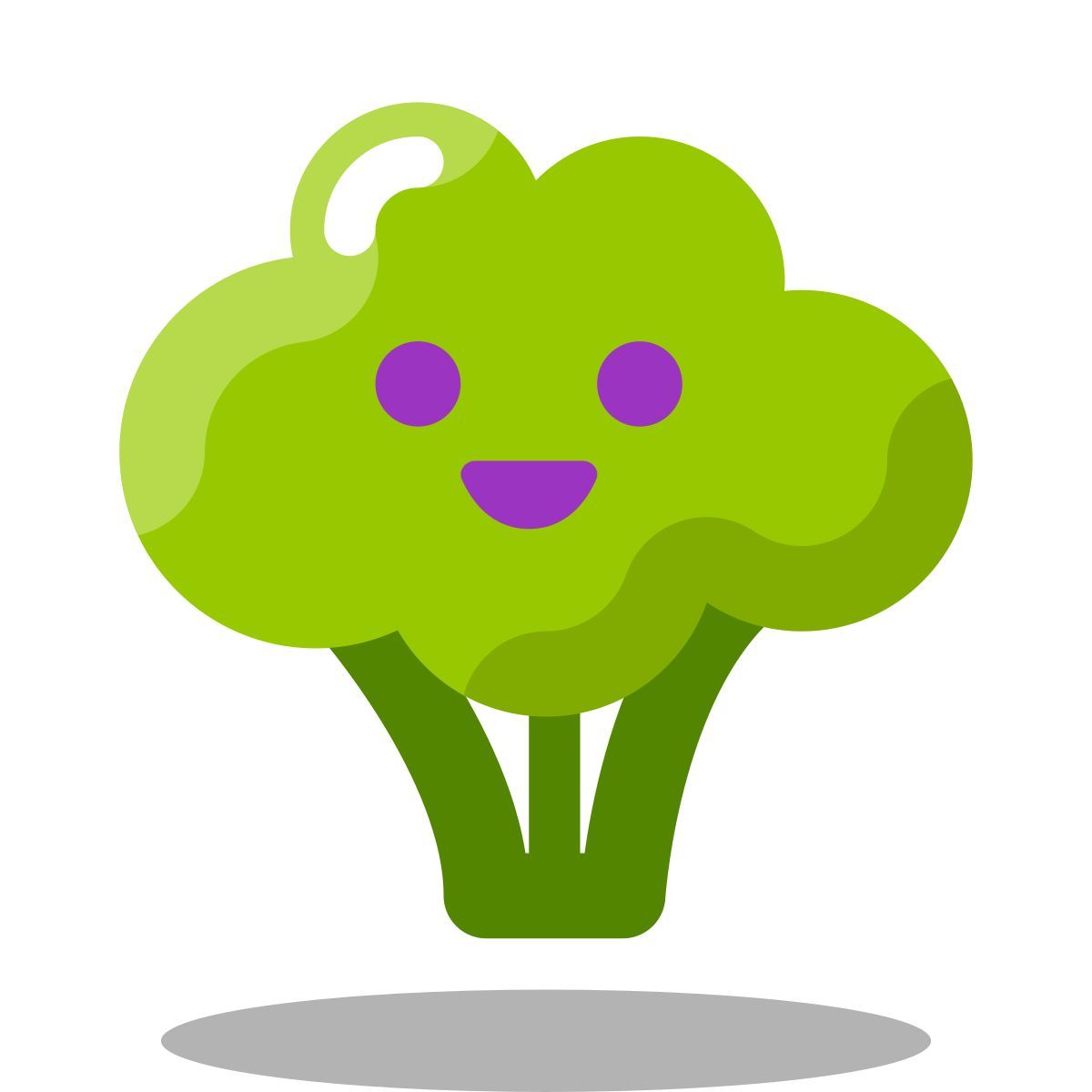 arcade style kawaii broccoli icon