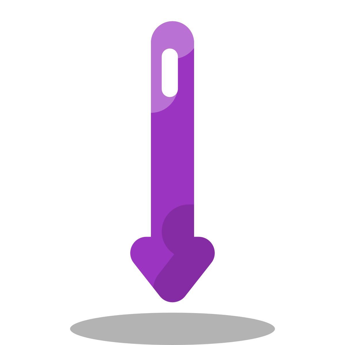 arcade style freccia lunga giù icon