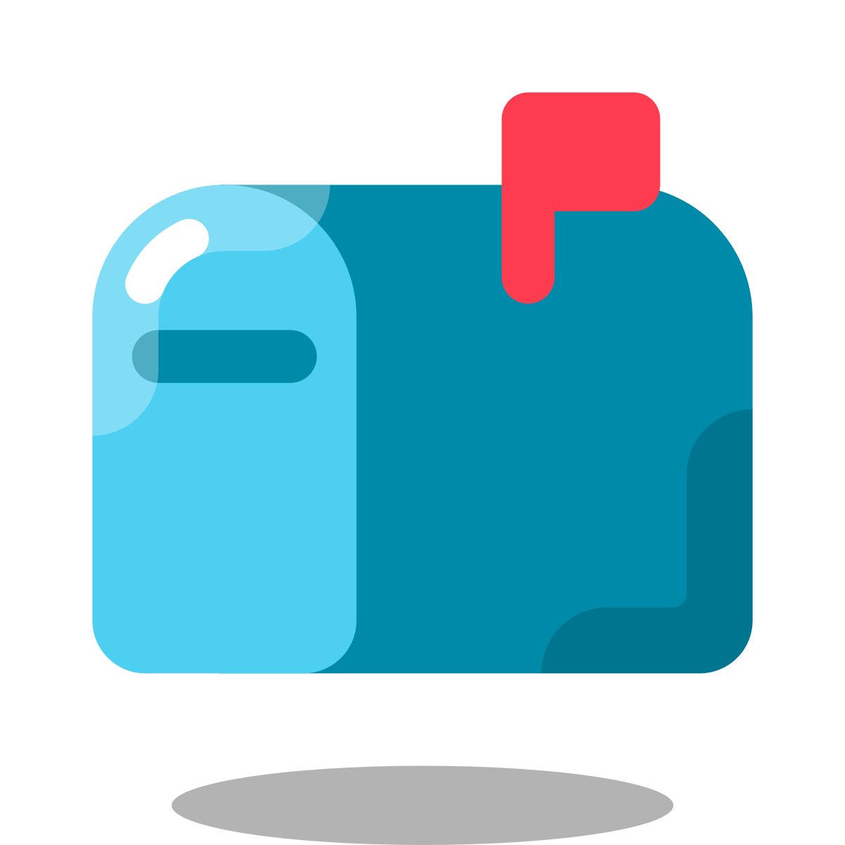 arcade style mailbox closed flag up icon