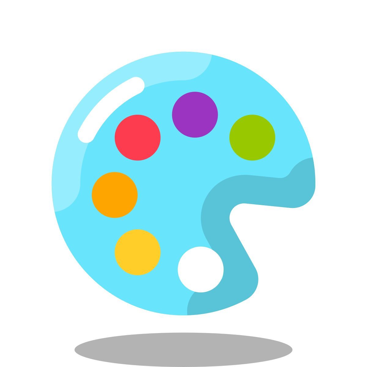 arcade style paint palette icon